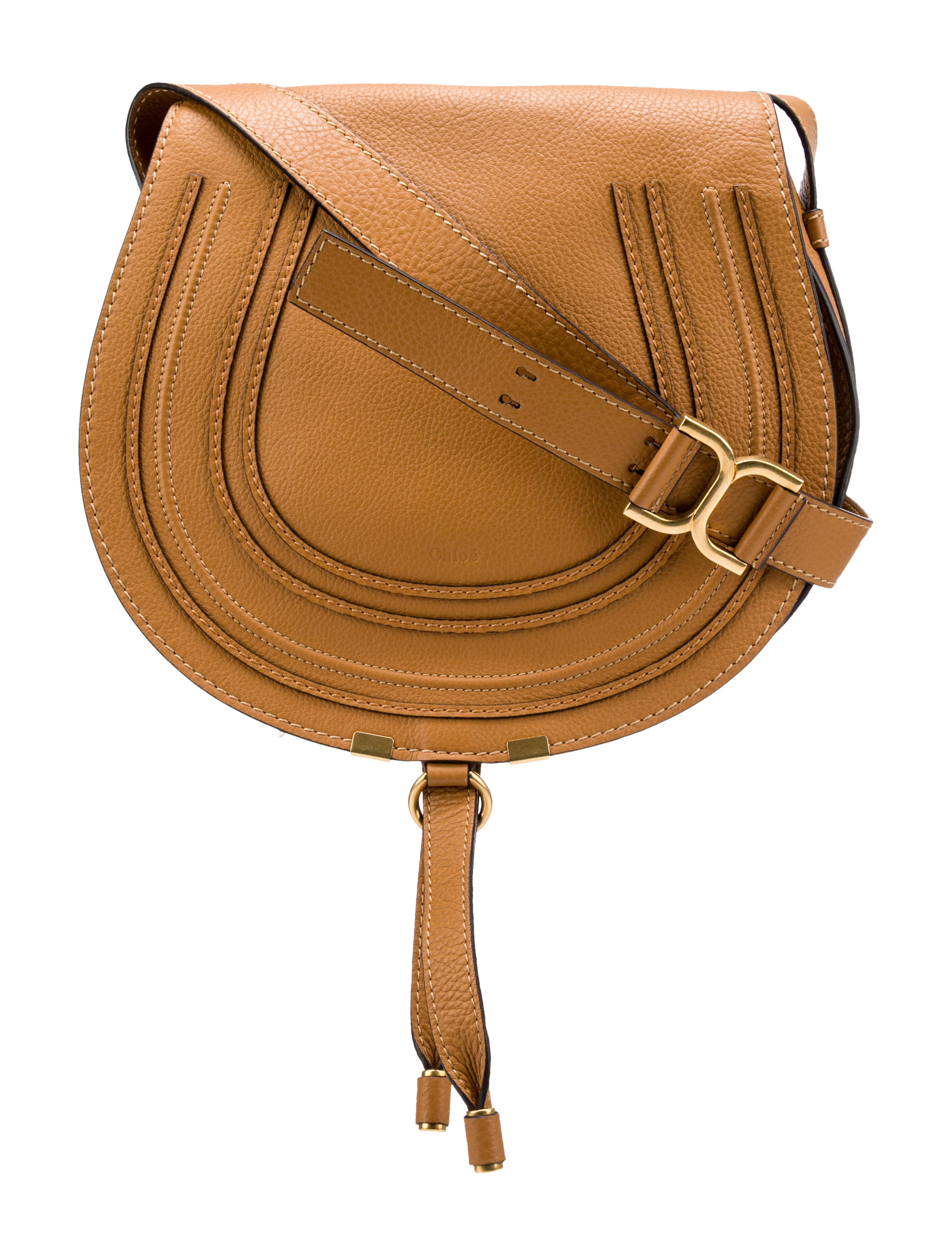 Chloé Marcie Saddle Crossbody Neutrals Crossbody Bags, Handbags