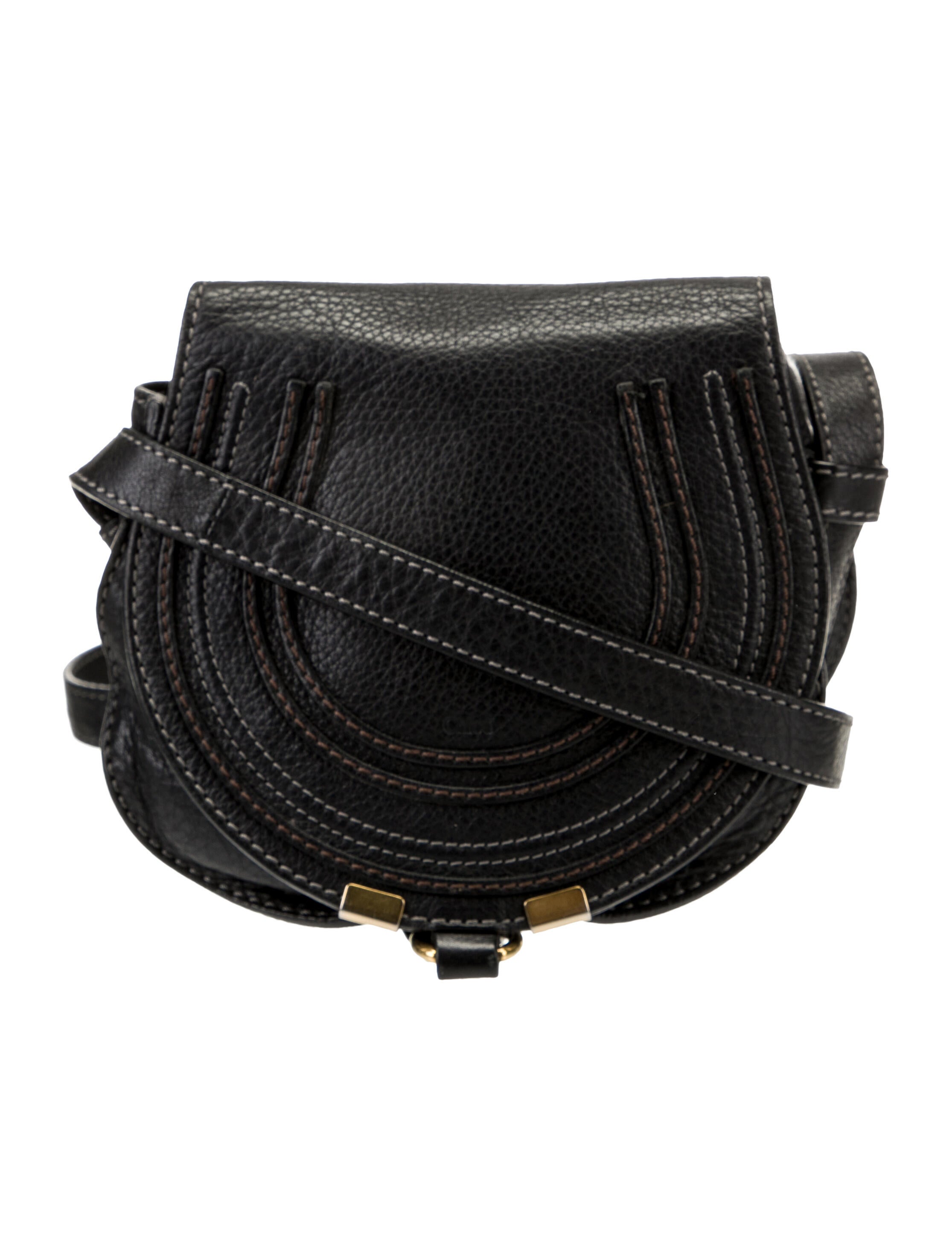 Chloé Leather Marcie Crossbody Bag Black Crossbody Bags, Handbags