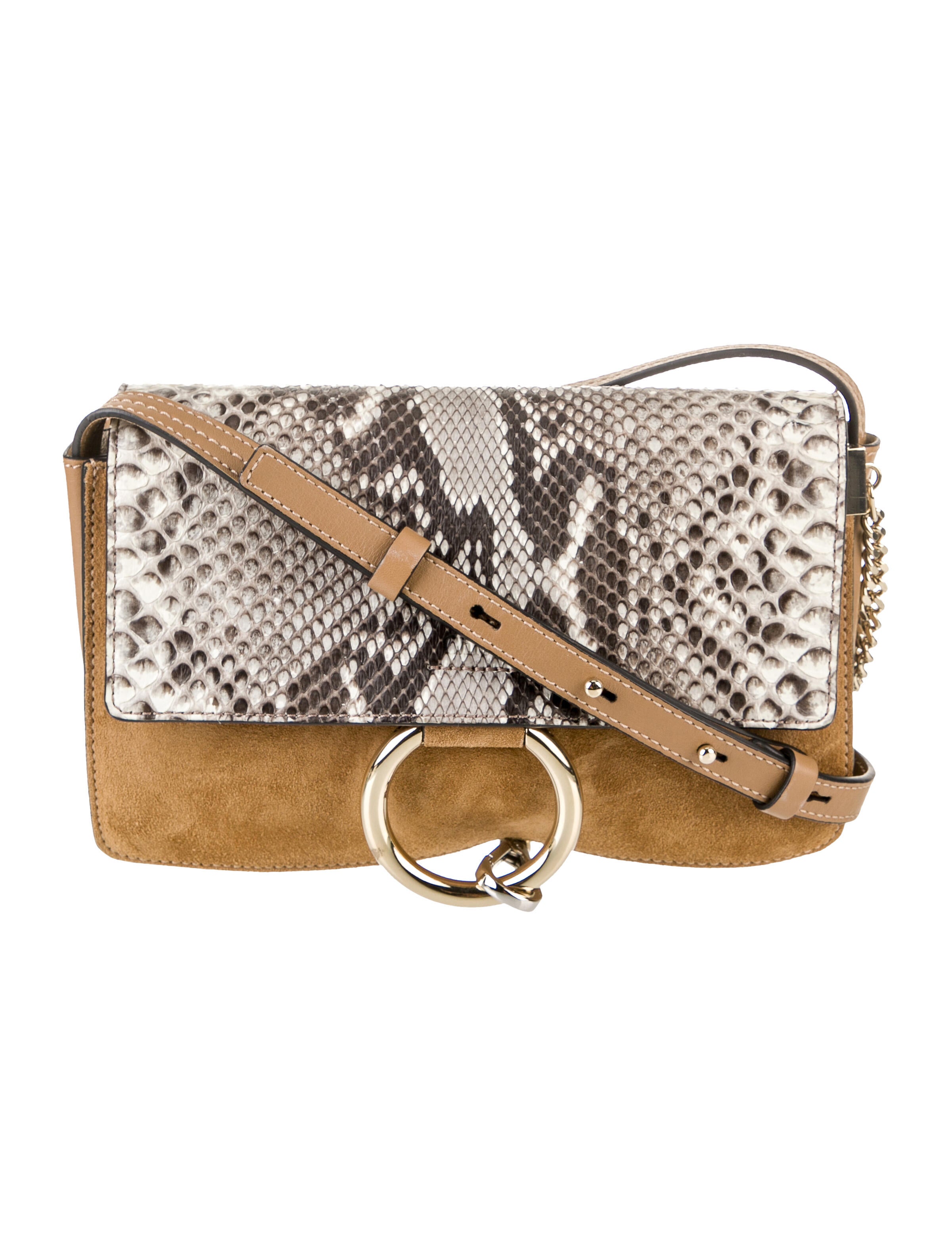 Chloé Faye SuedeTrimmed Crossbody Bag Brown Crossbody Bags, Handbags