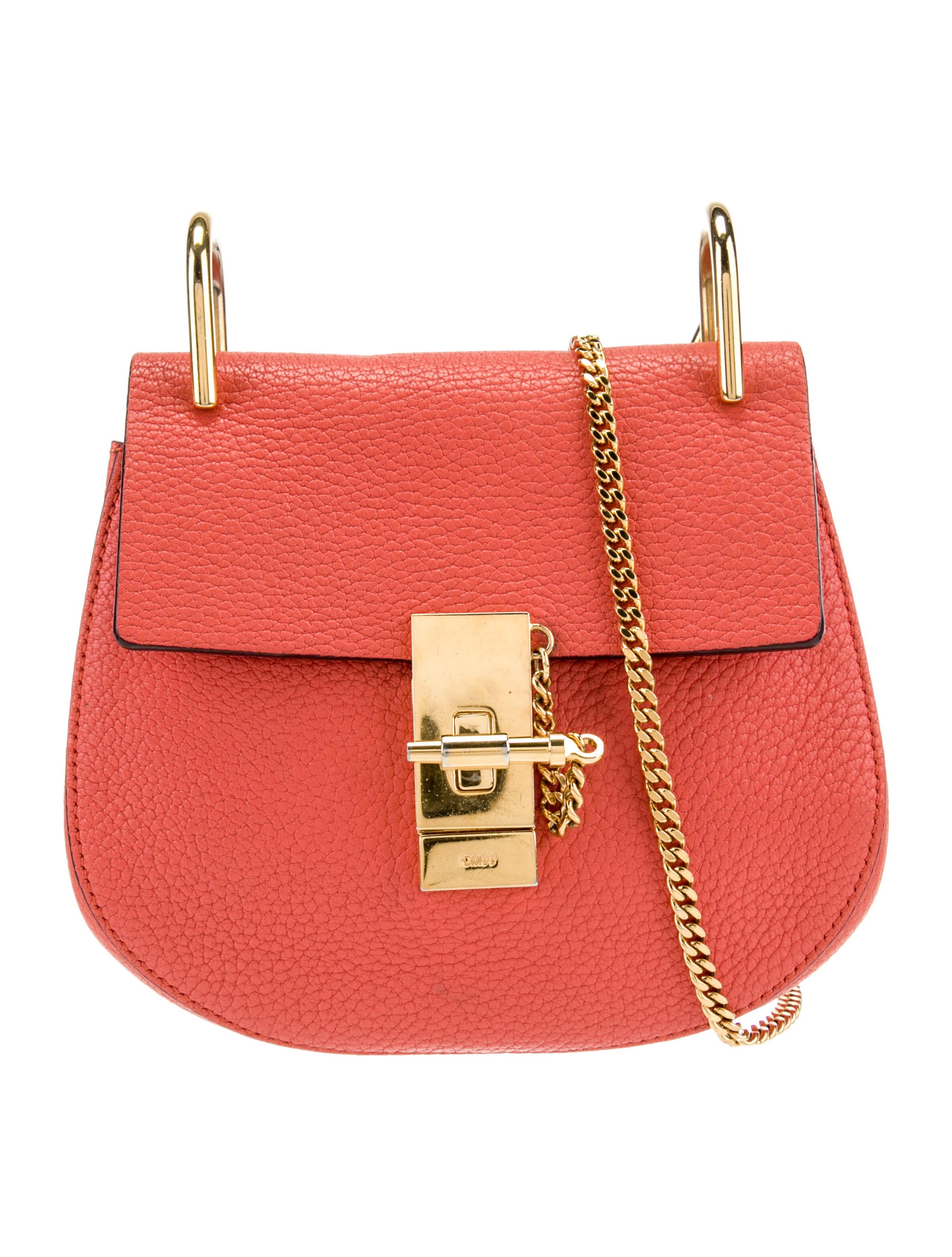 Chloé Small Drew Crossbody Bag Orange Crossbody Bags, Handbags CHL276536 The RealReal