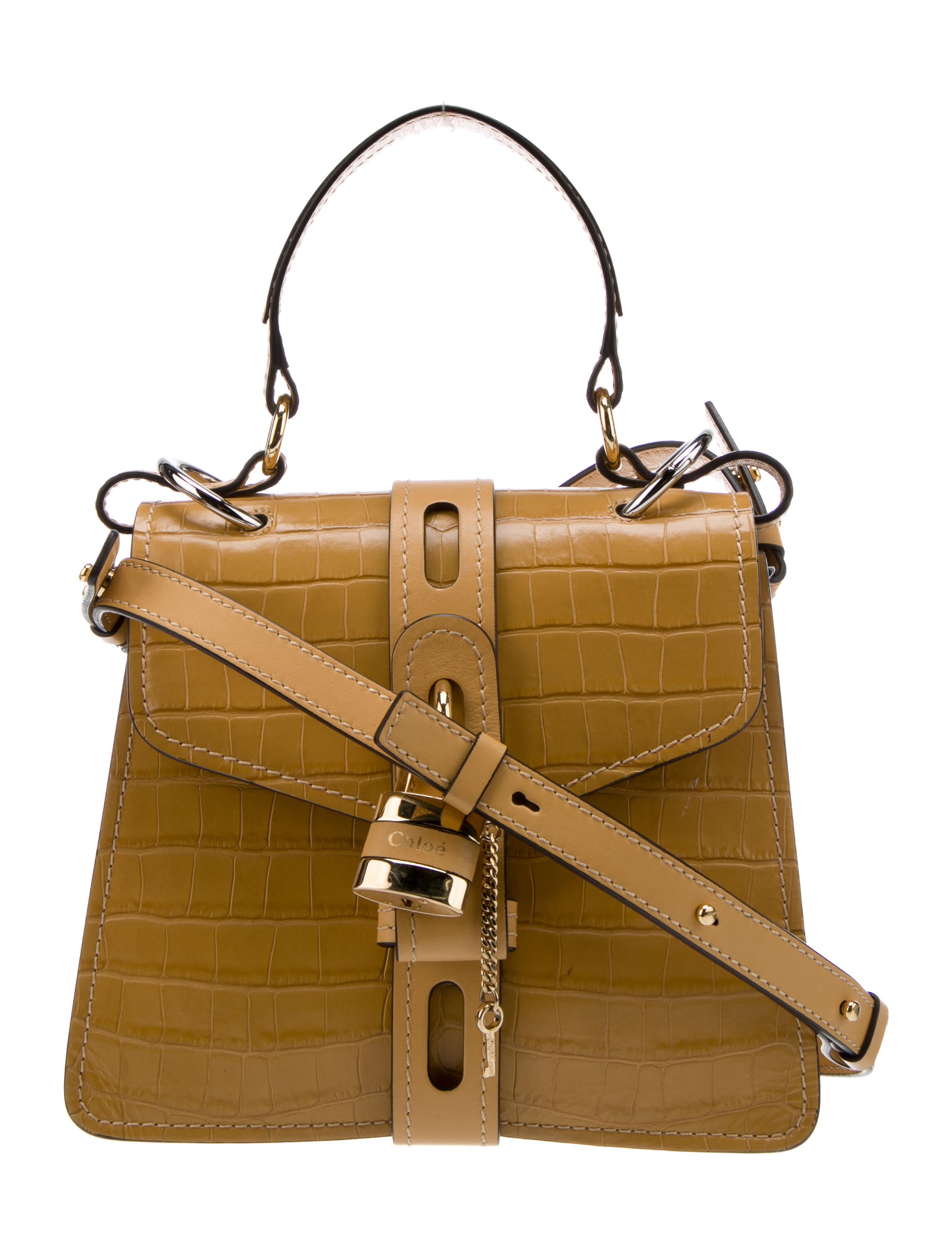 Chloé Embossed Leather Crossbody Bag Green Crossbody Bags, Handbags