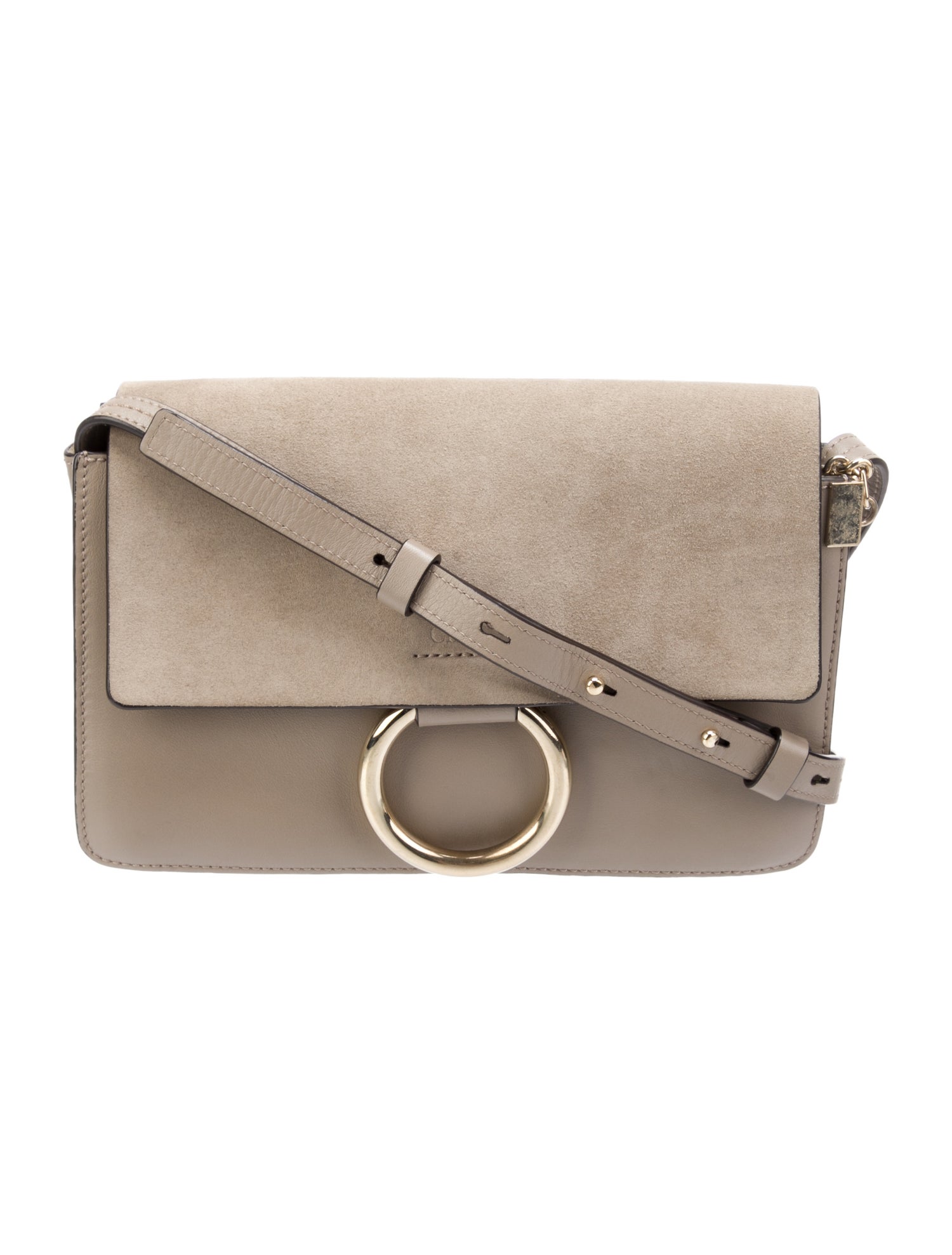 Chloé Solid Leather Crossbody Bag Grey Crossbody Bags, Handbags