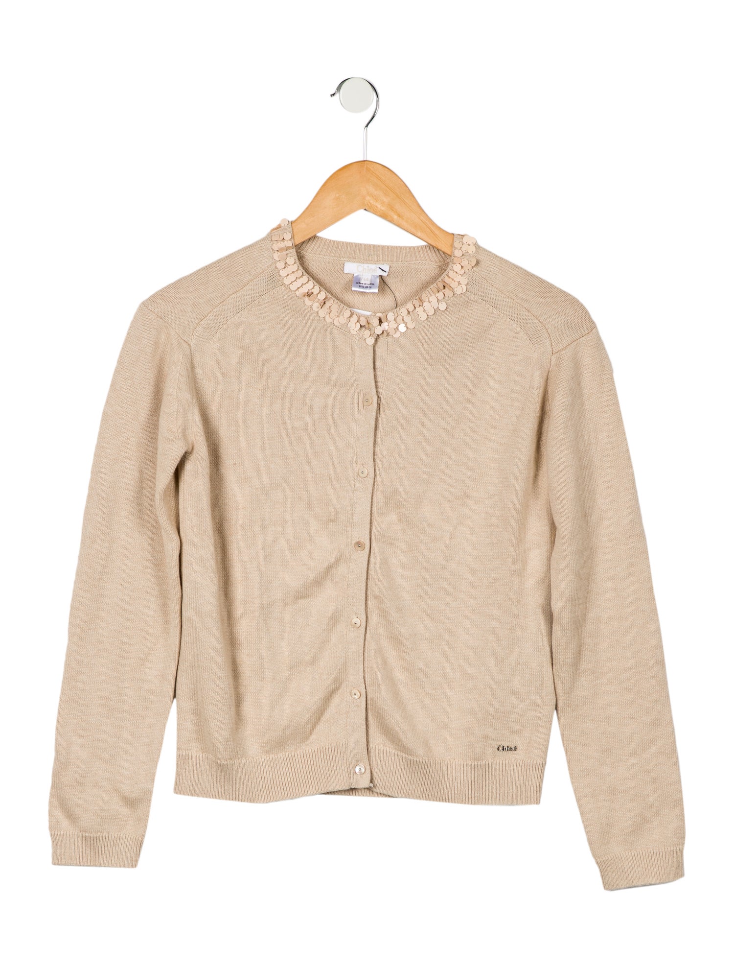 Chloe Kids Girls Cardigan In White