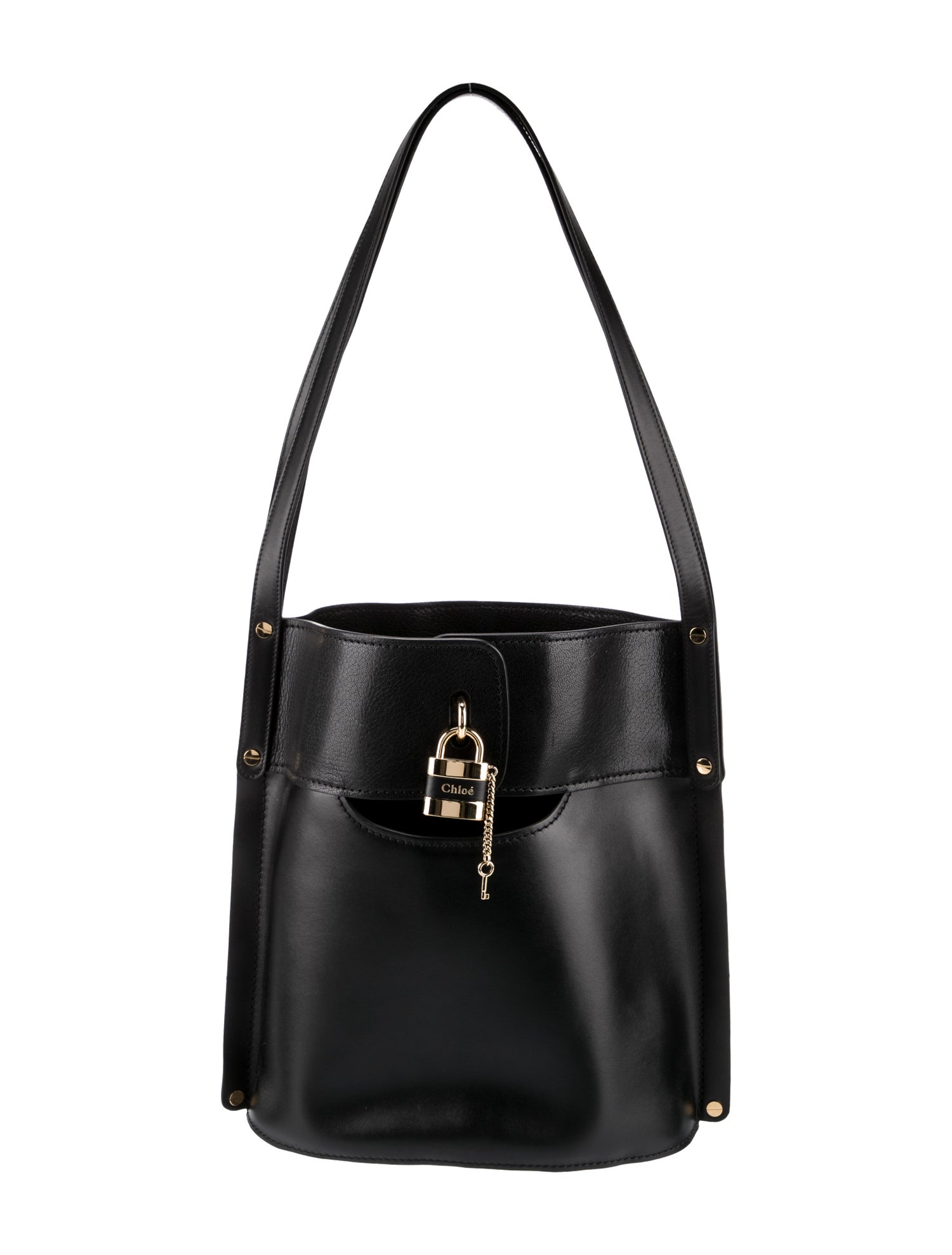 Chloé Leather Bucket Bag Black Bucket Bags, Handbags CHL283627