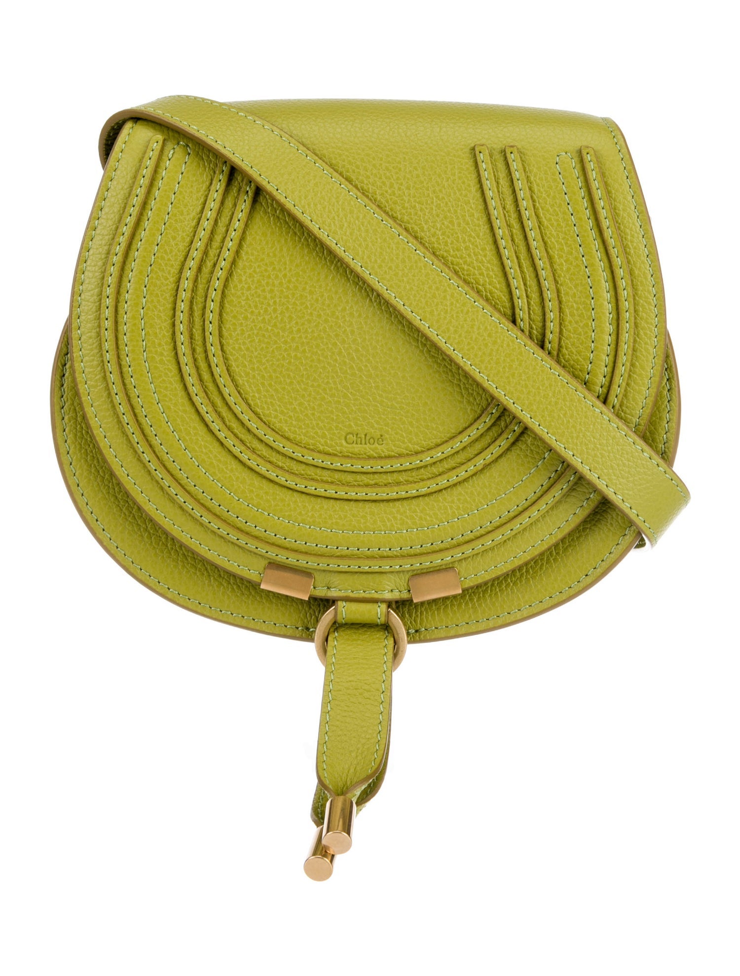 Chloé Small Marcie Leather Crossbody Bag w/Tags Green Crossbody Bags