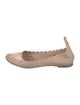 Chloé Leather Scalloped Accent Ballet Flats