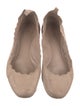 Chloé Leather Scalloped Accent Ballet Flats