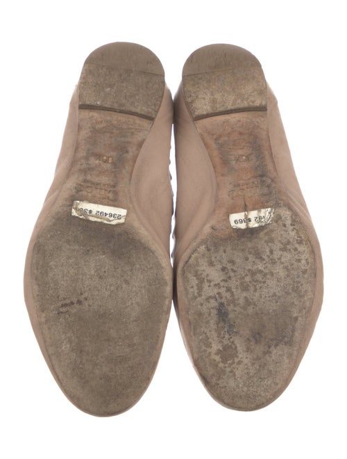 Chloé Leather Scalloped Accent Ballet Flats
