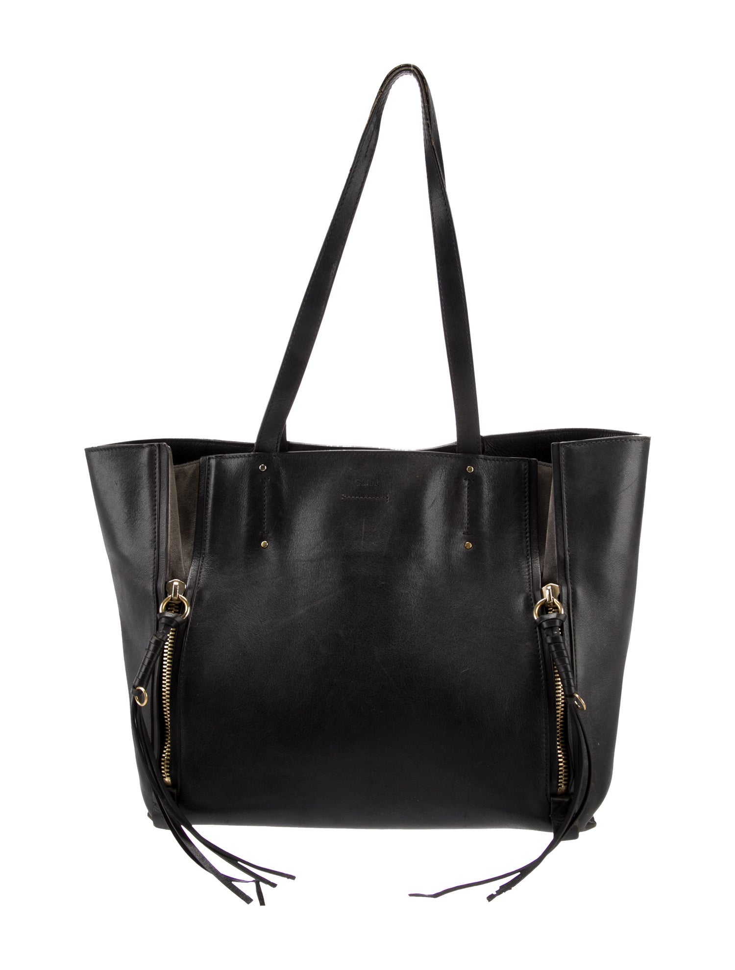 Chloe Milo Shopping Tote Black Totes Handbags CHL302285 The RealReal