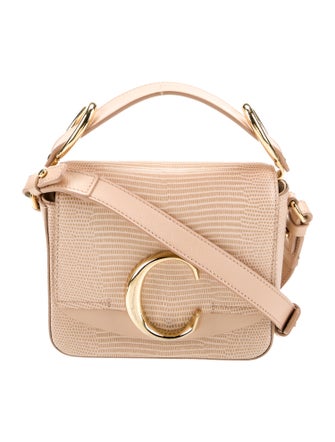 Chloé Embossed Mini C Double Carry Handle Bag