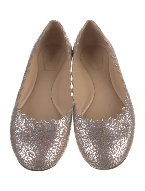 Chloé Leather Animal Print Ballet Flats