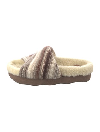 Chloé Printed Crochet Trim Slides