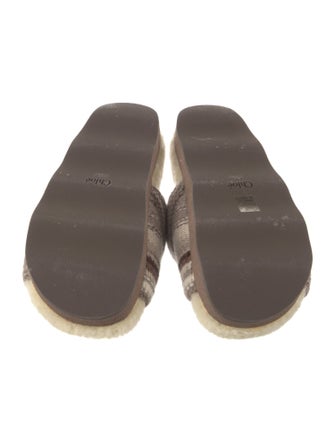 Chloé Printed Crochet Trim Slides