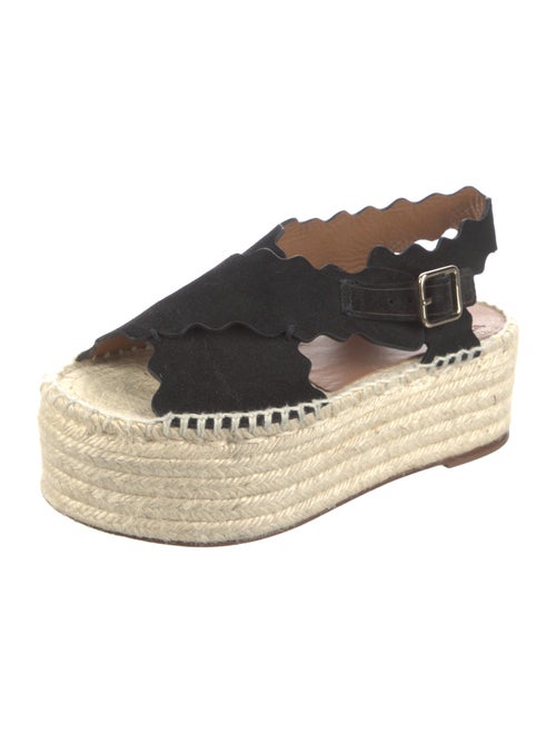 Chloé Suede Scalloped Accent Espadrilles