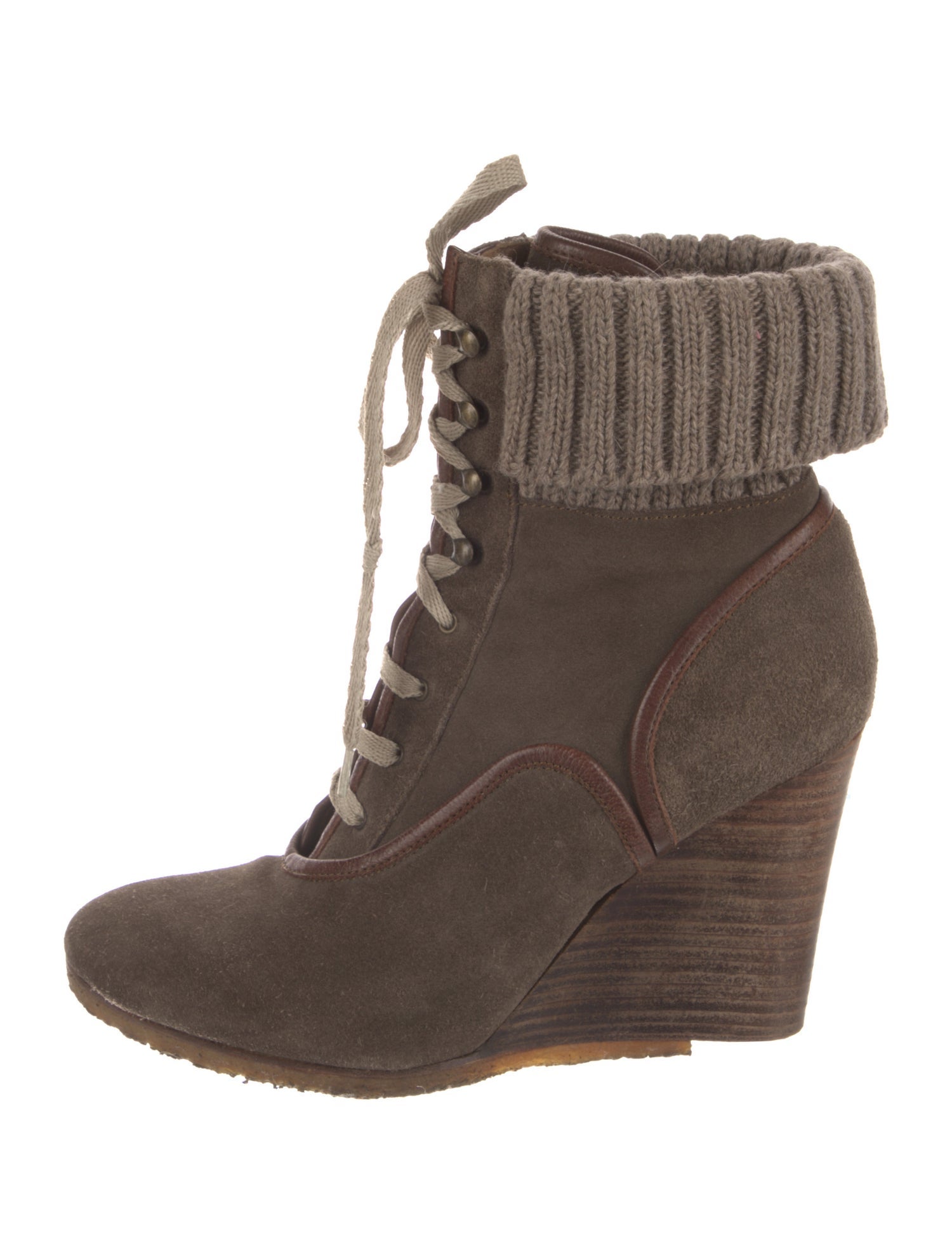 Chloé Suede Lace-Up Boots