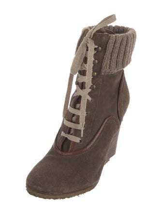 Chloé Suede Lace-Up Boots