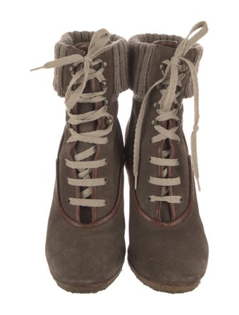 Chloé Suede Lace-Up Boots