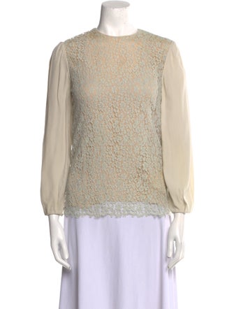 Chloé Silk Crew Neck Blouse