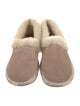 Chloé Suede Fur Trim Flats