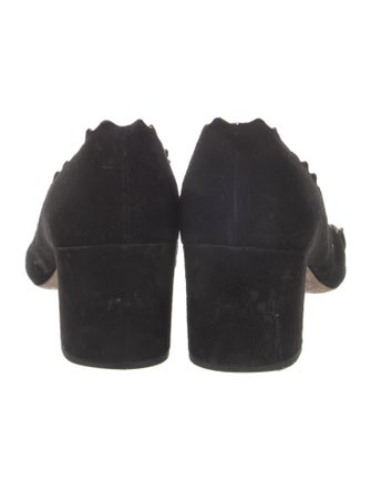 Chloé Suede Scalloped Accent Pumps