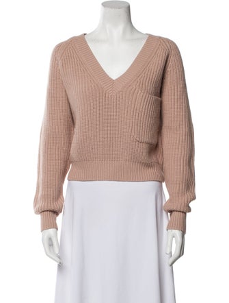 Chloé Wool Plunge Neckline Sweater