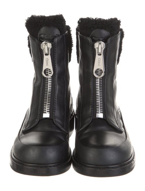 Chloé Leather Combat Boots