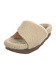 Chloé Shearling Leather Trim Embellishment Slides