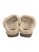 Chloé Shearling Leather Trim Embellishment Slides