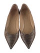 Chloé Snakeskin Scalloped Accent Ballet Flats