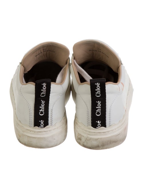 Chloé Leather Scalloped Accent Sneakers