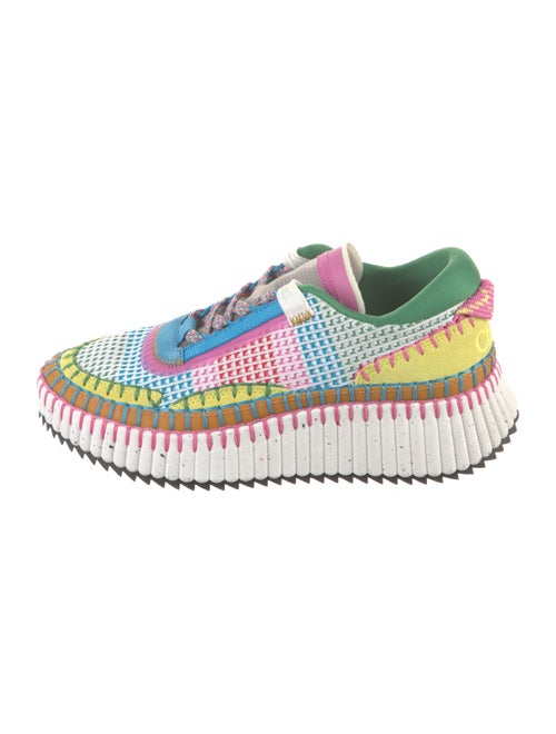 Chloé Patterned Whipstitch Trim Athletic Sneakers