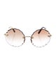 Chloé Round Gradient Sunglasses