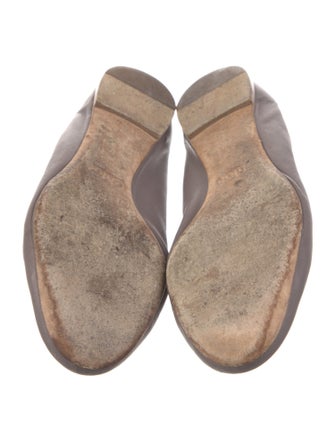 Chloé Leather Scalloped Accent Ballet Flats
