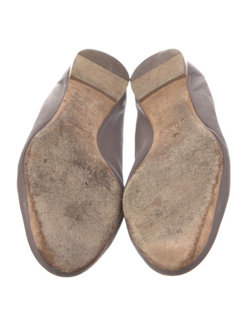 Chloé Leather Scalloped Accent Ballet Flats