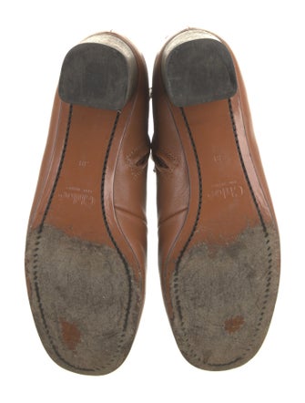 Chloé Leather Scalloped Accent Lace-Up Boots