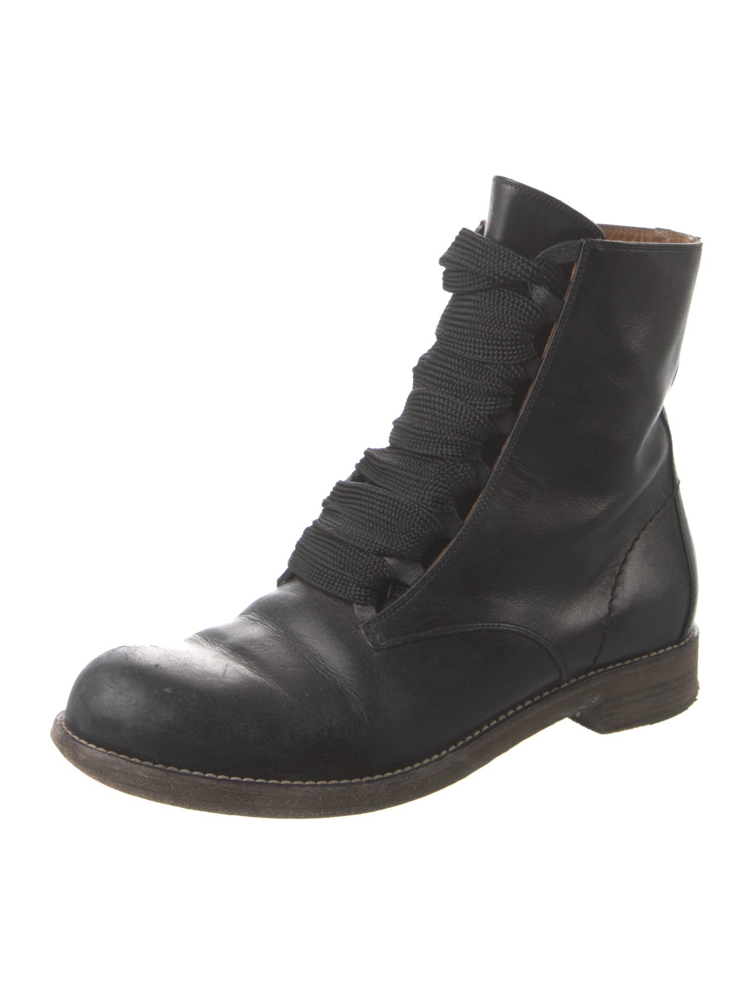 Chloé Leather Combat Boots