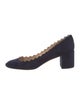 Chloé Suede Scalloped Accent Pumps