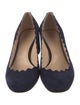 Chloé Suede Scalloped Accent Pumps