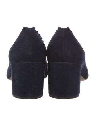 Chloé Suede Scalloped Accent Pumps
