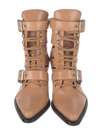 Chloé Leather Lace-Up Boots