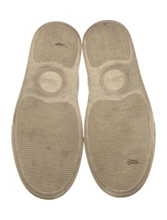 Chloé Leather Scalloped Accent Sneakers