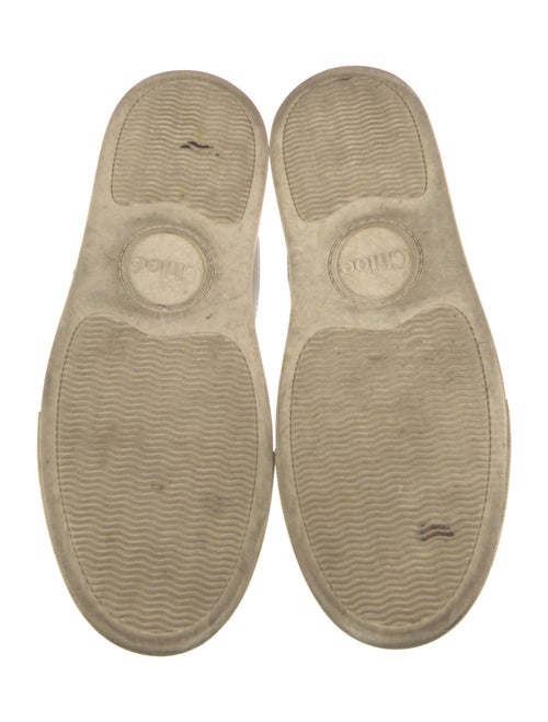 Chloé Leather Scalloped Accent Sneakers