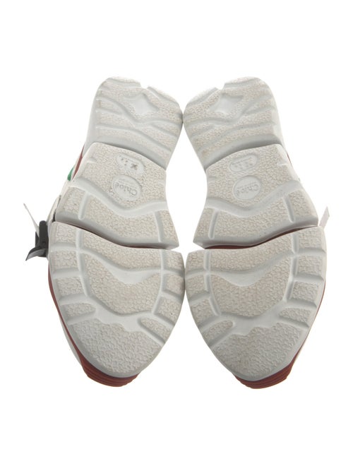 Chloé Canvas Striped Wedge Sneakers