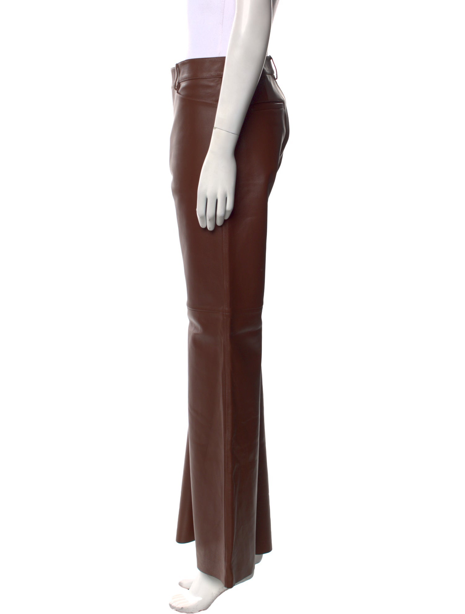 Chloé Lamb Leather Wide Leg Pants