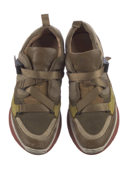 Chloé Suede Colorblock Pattern Sneakers