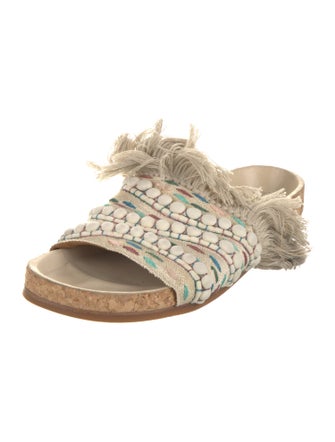 Chloé Printed Embroidered Accent Slides