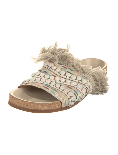 Chloé Printed Embroidered Accent Slides