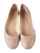 Chloé Leather Scalloped Accent Ballet Flats