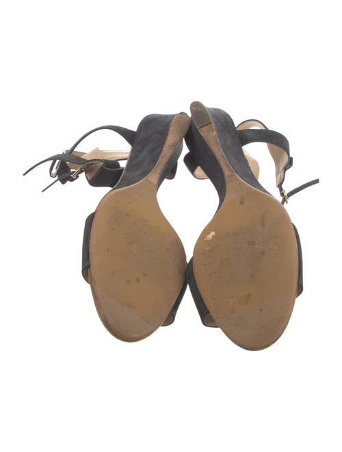 Chloé Suede Printed T-Strap Sandals