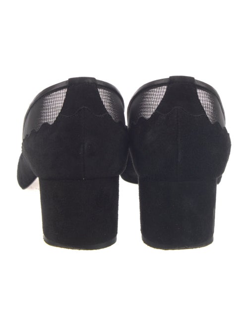 Chloé Suede Mesh Accents Pumps